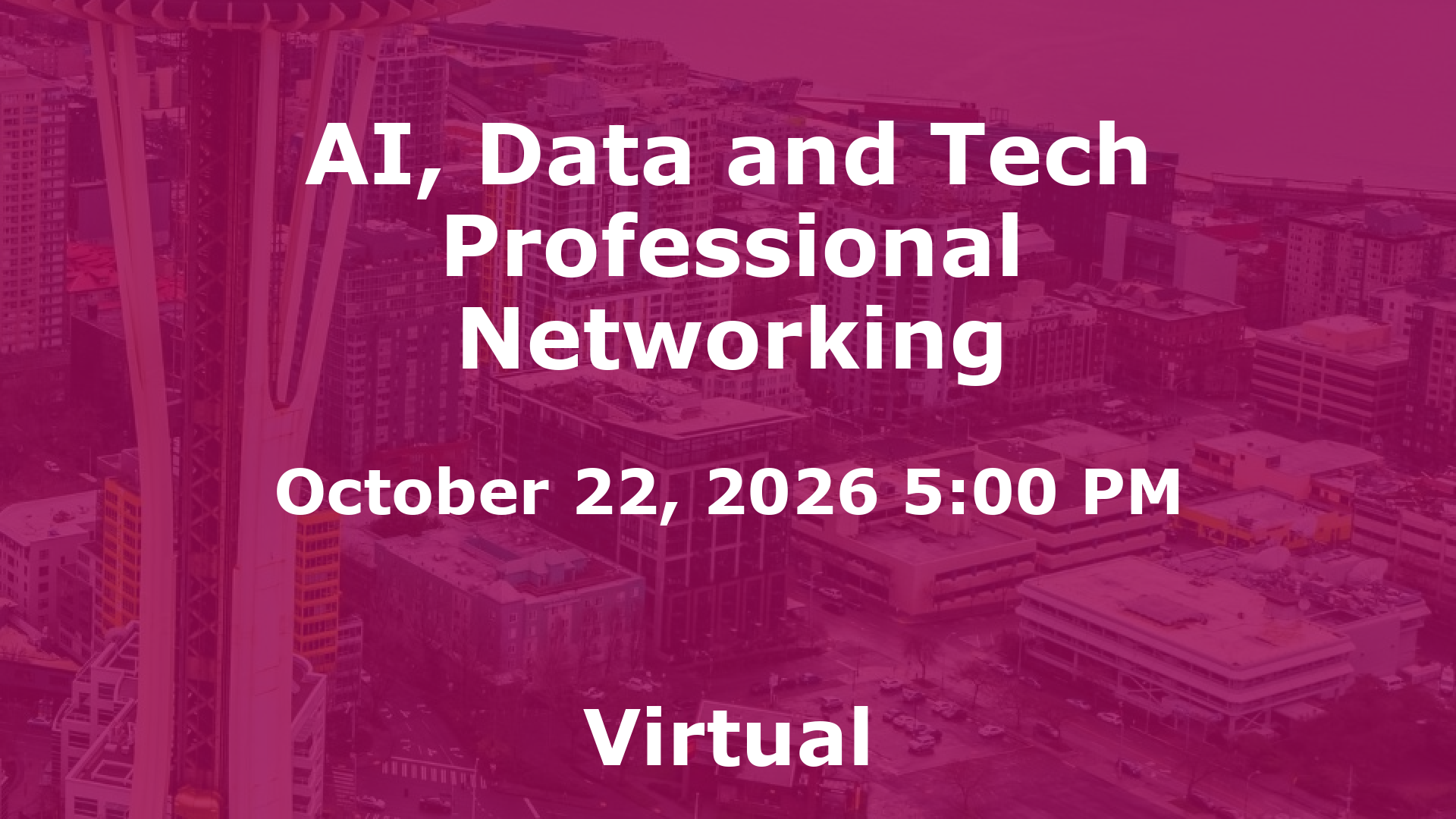 AI, Data and Tech Professional Networking event image